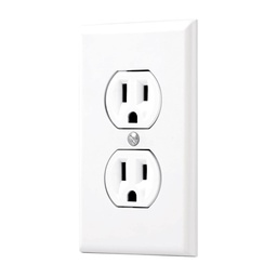 [45954] Placa armada 2 contactos polarizados, linea Standard, blanco