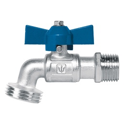 [45967] Llave esfera de laton 1/2', maneral corto, 130g, s/adaptador