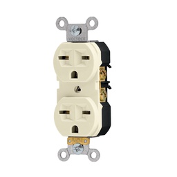 [46104] Contacto duplex, cara de chino, Standard, marfil, Volteck