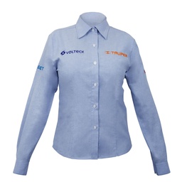 [63104] Camisa manga larga para mujer, azul, EG, Truper
