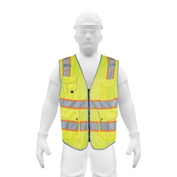 [102443] Chaleco de seguridad de alta visibilidad, verde, mediano