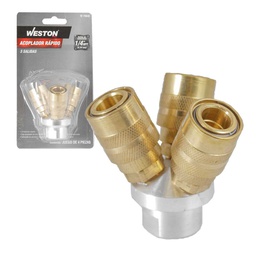 [W-70645] ACOPLADOR RAPIDO DE 3 SALIDAS 1/4'' NPT MACHO