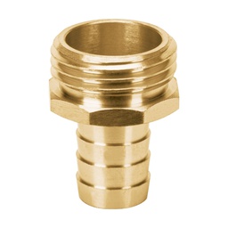 [12289] Conector 5/8' macho de laton solido para manguera, Truper