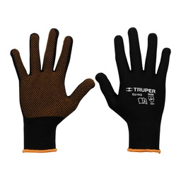 [12651] Guantes de poliester con puntos de PVC en palma, M, Truper