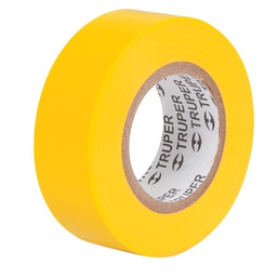 [13512] Cinta de aislar de 9 m x 19 mm, amarilla, Truper