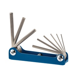 [15563] Juego de 9 llaves allen mm tipo navaja, cuerpo de lamina