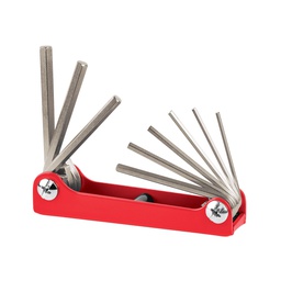 [15566] Juego de 9 llaves allen std tipo navaja, cuerpo de lamina