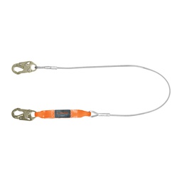 [17039] Linea de vida 1.8 m cable de acero, absorbedor impacto, ANSI