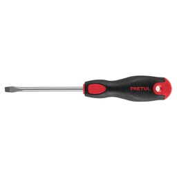 [21481] Desarmador plano 1/4' x 4'mango Comfort Grip, Pretul