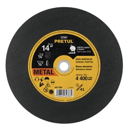 [22561] Disco Tipo 41 de 14' x 2.8 mm para corte de metal, Pretul
