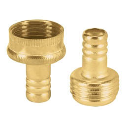 [26032] Juego conectores 1/2' macho/hembra de laton laminado, Pretul