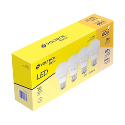 [27210] Pack de 4 lamparas LED A19 8 W (equiv. 60 W), luz calida