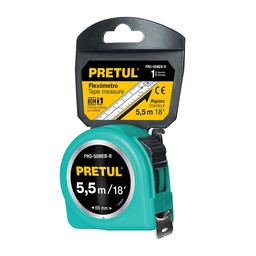 [28024] Flexometro verde 5.5 m cinta 25 mm, en tarjeta, Pretul