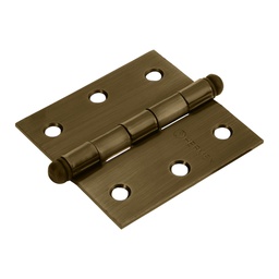 [43245] Bisagra cuadrada 2-1/2', laton antiguo, cabeza redonda