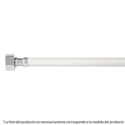 [45313] Manguera lavabo/fregadero, vinilo blanco, 1/2' x 1/2', 55 cm