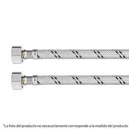 [45502] Manguera p/WC, acero inox, 3/8' x 7/8', 40 cm, Foset