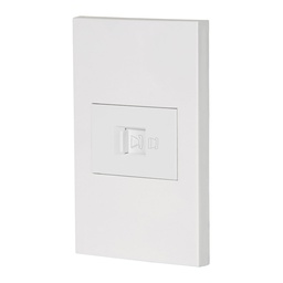 [45607] Placa armada 1 toma para telefono, 1.5 mod, Española, blanco