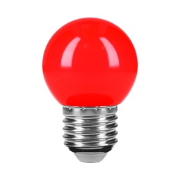 [46029] Lampara LED tipo bulbo G45 1 W color rojo, caja, Volteck