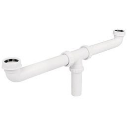 [48338] Cespol doble 1-1/2', s/contra, polipropileno, para fregadero