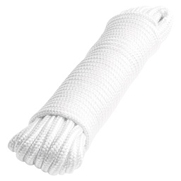 [48397] Piola de poliester diamante de 6 mm x 30 m blanca, Fiero