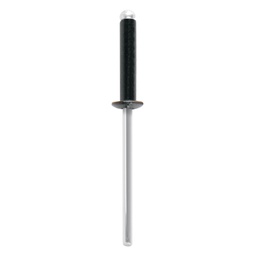 [46564] Bolsa c/50 remaches 1/8'x1/2' negros de aluminio, ala 1/4'
