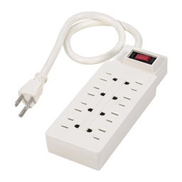 [47186] Multicontacto 14 AWG uso rudo con 8 entradas, Volteck