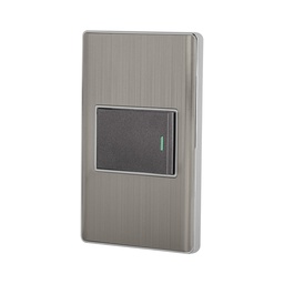 [47838] Placa armada acero inox 1 interruptor 1.5 modulos, Lisboa