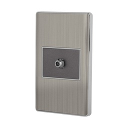 [47852] Placa armada acero inox 1 toma de TV, 1.5 modulos, Lisboa