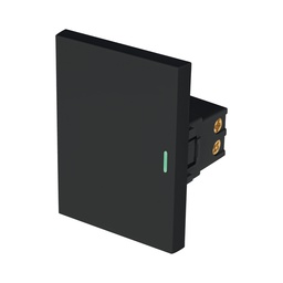 [47878] Interruptor de 3 vias negro de 3 modulos, linea Lisboa