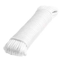 [48393] Piola de poliester diamante de 5 mm x 15 m blanca, Fiero