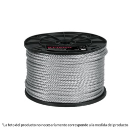 [48797] Metro de cable rigido 1/8' de acero 7x7 hilos, 300 m, Fiero