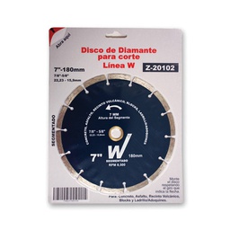 [Z-20102] DISCO DIAMANTE 7&quot;SEGMENTADO LIN.W