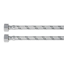 [49179] Manguera lavabo/fregadero, acero inox, 1/2' x 1/2', 40 cm