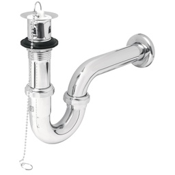 [49335] Cespol 1-1/4' c/contra, tapon y cadena, laton cromo,p/lavabo