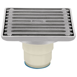 [49428] Resumidero cuadrado de acero inoxidable 4' x 4', Foset