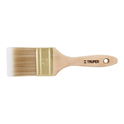 [13345] Brocha cerdas sinteticas 2-1/2' corte recto, mango de madera