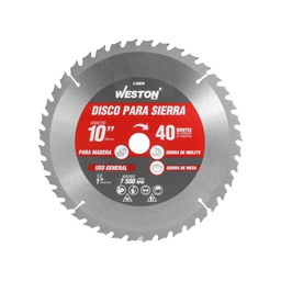 [Z-25070] DISCO PARA SIERRA CIRCULAR P/MADERA 10'' X 1'' 40DT