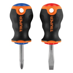 [19624] Duo de desarmadores 1/4' x 1-1/2' mango Comfort Grip, Truper