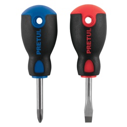 [20217] Duo de desarmadores 1/4' x 1-1/2' mango Comfort Grip, Pretul