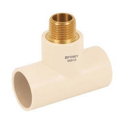 [48913] Tee reducida macho de CPVC 1' x 1' x 1/2' inserto laton