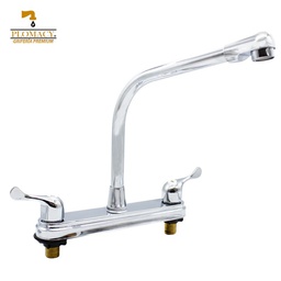 [PM8P] Mezcladora Para Fregadero 8&quot; Cuello Tipo Cobra y Maneral Tipo Palanca Plomacy  (PM8P)