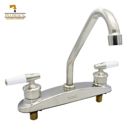 [PM8PS] Mezcladora Para Fregadero 8&quot; Satinada Maneal Tipo Palanca  Plomacy (PM8PS)