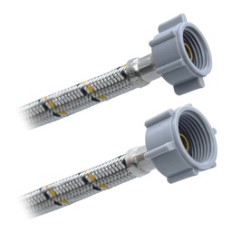 [CSA55] Conector Flexible Para Sanitario 7/8&quot; AM X 1/2&quot; AM X 55cm. Acero Inox. Plomacy (CSA55)