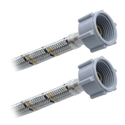 [CSA22] Conector Flexible Para Sanitario 7/8&quot; AM X 7/8&quot; AM X 35cm. Acero Inox. Plomacy (CSA22)