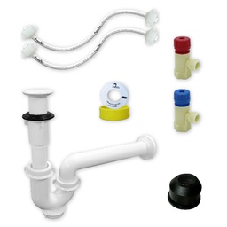[3190] Kit De Instalacion Para Lavabo Con Cespo-Facil Rejilla Blanca, FF Polimacx 1/2&quot; x 45 cms. (3190)