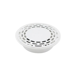 [9685] Coladera Redonda Para Tubo PVC Rejilla Blanca #4 (9685)