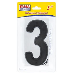 [2213] Numero Para Exterior  &quot;3&quot; en Blister  (2213)