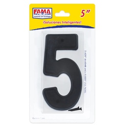 [2215] Numero Para Exterior  &quot;5&quot;  en Blister  (2215)