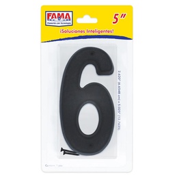 [2216] Numero Para Exterior  &quot;6&quot;  en Blister  (2216)