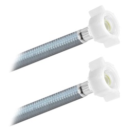 [3881] FamaFlex Poliacero Para Agua Potable 1/2" AM x 1/2" AM x 40cm.-16" (3881)